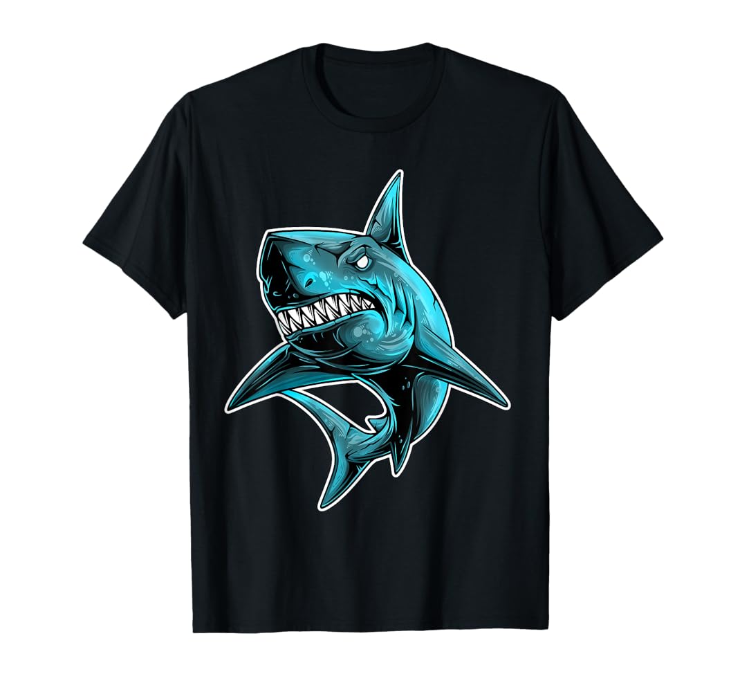トップス SALE! MUZE MULTI SHARK SHORT SLEEVESHIRT Shark Full Print T-Shirt Casual for Women Spring Summer
